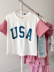 GINGHAM USA • women's tee (flash)