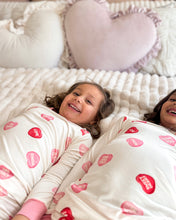 Load image into Gallery viewer, CONVERSATION HEARTS• bamboo kids pajamas (flash)