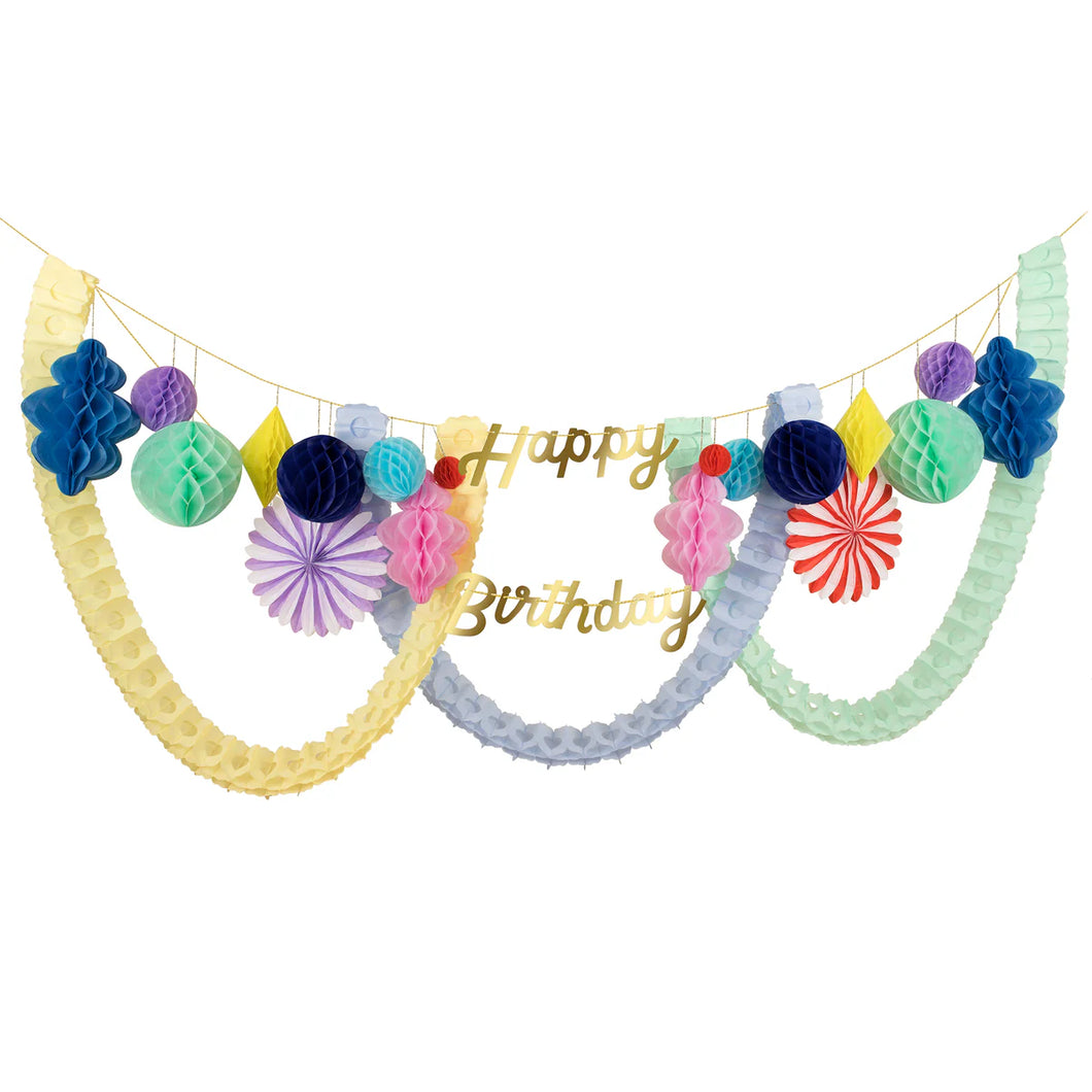 Happy Birthday Honeycomb Garlands by Meri Meri