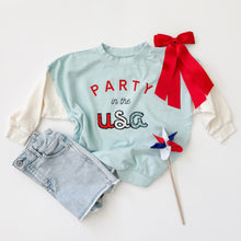 Load image into Gallery viewer, PARTY IN THE USA • women's heavyweight tee (blue or white)