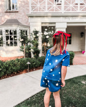 Load image into Gallery viewer, NAVY STARS • kids shorts set