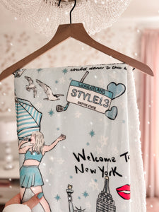 welcome to new york  • sherpa throw blanket (SALE)