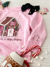 Load image into Gallery viewer, HOME FOR THE HOLIDAYS • pullover (kids)with gingerbread sleeve