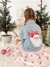 Load image into Gallery viewer, SEQUIN SANTA • kids denim jacket