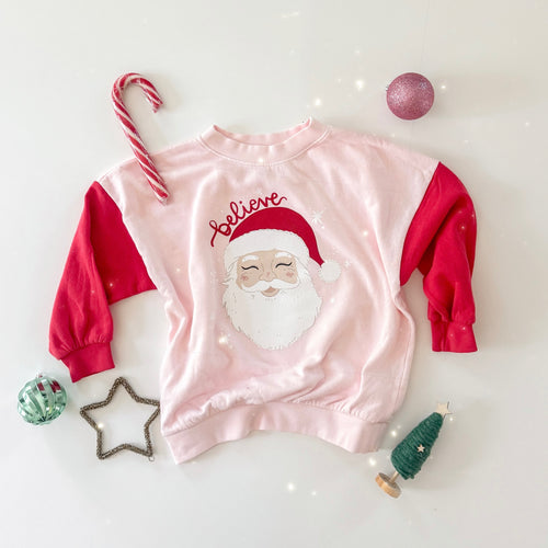 SANTA • color block pullover (women + kids)