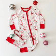 Load image into Gallery viewer, SANTA + BOWS• pajamas (baby, kids, youth)