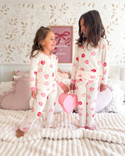 Load image into Gallery viewer, CONVERSATION HEARTS• bamboo kids pajamas (flash)