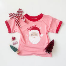 Load image into Gallery viewer, SANTA • ringer tee (women + kids)