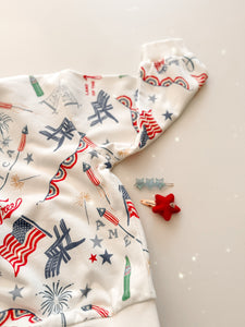 AMERICAN SUMMER • pullover hoodie (women + kids) flash