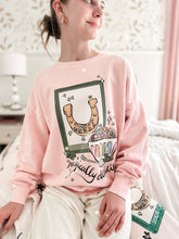 Load image into Gallery viewer, LUCKY • pullover (women + kids) PINK (flash)