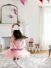 Load image into Gallery viewer, FUZZY HEARTS • oversized cardigan (women + kids)