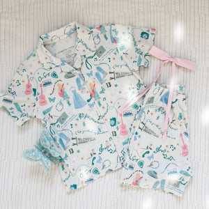 DEBUT • women's short sleeve button down pj set (two-piece) (EXTRAS ADDED)