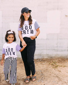 BOO CREW •contrast stripe sleeves (women + kids)