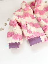 Load image into Gallery viewer, SHERPA HEARTS bomber jacket (women + kids) FLASH