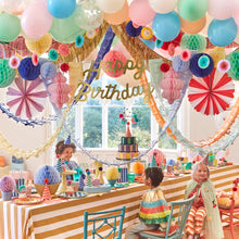 Load image into Gallery viewer, Happy Birthday Honeycomb Garlands by Meri Meri