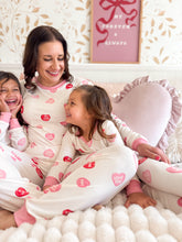Load image into Gallery viewer, CONVERSATION HEARTS• bamboo kids pajamas (flash)