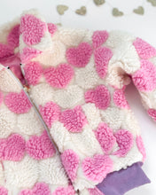 Load image into Gallery viewer, SHERPA HEARTS bomber jacket (women + kids) FLASH