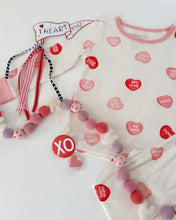Load image into Gallery viewer, CONVERSATION HEARTS• bamboo kids pajamas (flash)