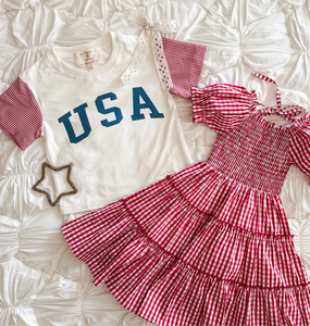 GINGHAM USA • women's tee (flash)
