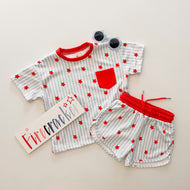 ALL AMERICAN • kids shorts set