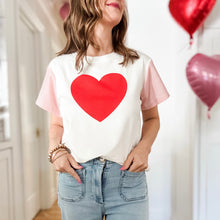 Load image into Gallery viewer, GINGHAM HEART• women's tee