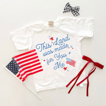 Load image into Gallery viewer, THIS LAND • MEN'S heavyweight tee (blue or white)