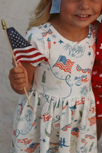 Load image into Gallery viewer, AMERICAN SUMMER • kids twirl dress (flash)