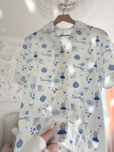 Load image into Gallery viewer, WESTERN• women&#39;s short sleeve button down pj set (two-piece) (SALE)