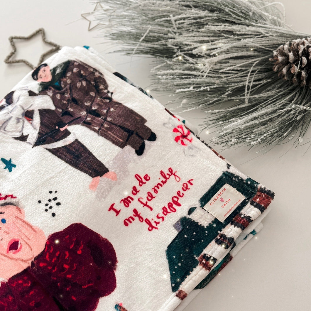 MISCHIEF • sherpa throw blanket by NYSHA LILLY