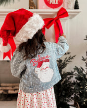 Load image into Gallery viewer, SEQUIN SANTA • kids denim jacket