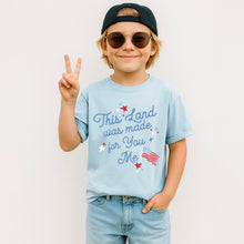 Load image into Gallery viewer, THIS LAND • MEN'S heavyweight tee (blue or white)