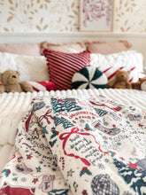 Load image into Gallery viewer, HOLLY &amp; RIBBON • sherpa blanket