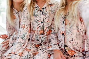 HOUSE IS HAUNTED • button down pj's (women) two-piece