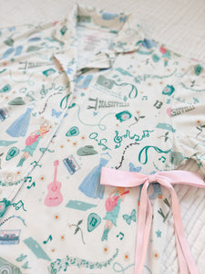 DEBUT • women's short sleeve button down pj set (two-piece) (EXTRAS ADDED)
