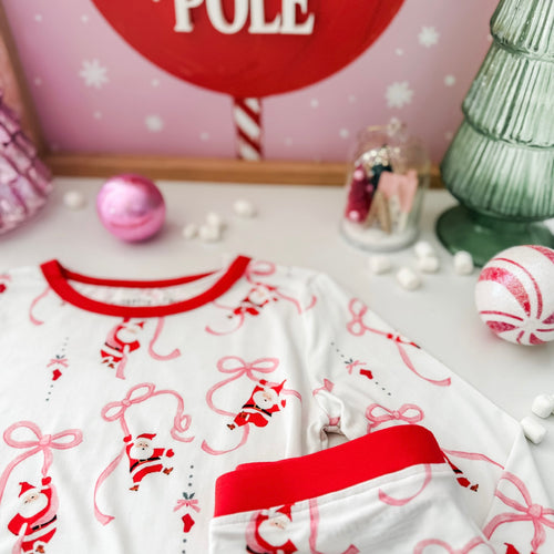 SANTA + BOWS• pajamas (baby, kids, youth)