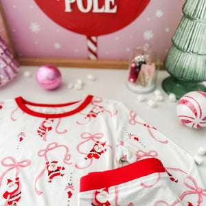 SANTA + BOWS• pajamas (baby, kids, youth)