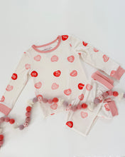 Load image into Gallery viewer, CONVERSATION HEARTS• bamboo kids pajamas (flash)