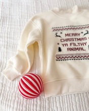 Load image into Gallery viewer, MERRY CHRISTMAS YA FILTHY ANIMAL • embroidered pullover (adults +kids)