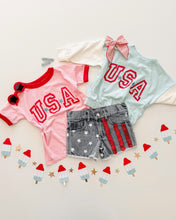 Load image into Gallery viewer, AMERICAN BEAUTY denim sequin shorts (women + kids) FLASH