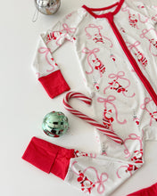Load image into Gallery viewer, SANTA + BOWS• pajamas (baby, kids, youth)