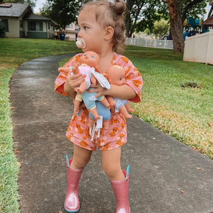 HAPPY DAISY • kids set (boxy tee + shorties)