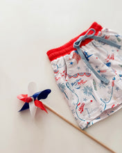 Load image into Gallery viewer, VINTAGE AMERICAN • boys swim trunks (flash)