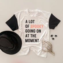 Load image into Gallery viewer, A LOT OF SPOOKY • color block tee (women + kids) SALE
