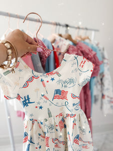 AMERICAN SUMMER • kids twirl dress (flash)