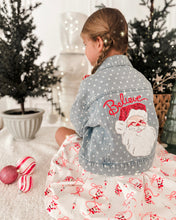 Load image into Gallery viewer, SEQUIN SANTA • kids denim jacket
