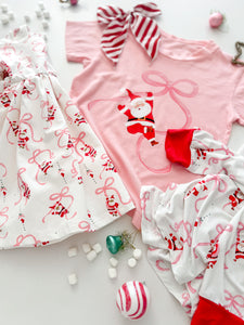 SANTA + BOWS • sherpa blanket