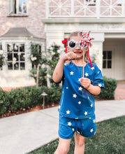 Load image into Gallery viewer, NAVY STARS • kids shorts set