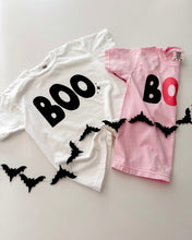 Load image into Gallery viewer, RETRO COLOR BOO • heavyweight tee (women + kids) PINK