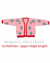 Load image into Gallery viewer, CHRISTMAS TREE • fuzzy cardigan (WOMEN + KIDS)