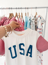 Load image into Gallery viewer, GINGHAM USA • women&#39;s tee (flash)